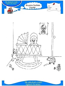Çocuklar İçin Beşik Boyama Sayfaları 